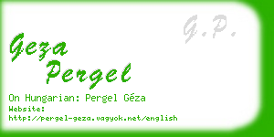 geza pergel business card